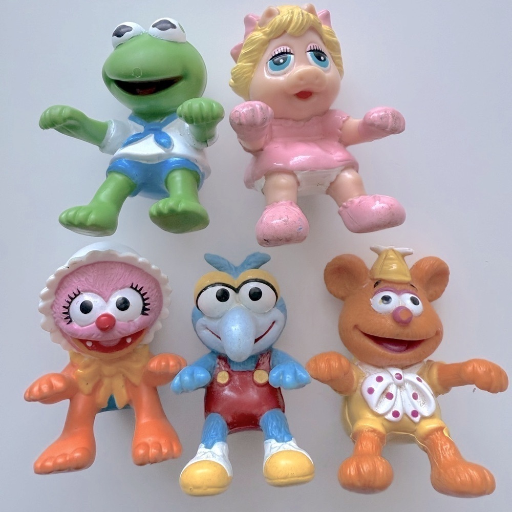 Muppet Babies McDonald’s Happy Meal Toys Kermit, Piggy, Animal, Gonzo & Fozzie
